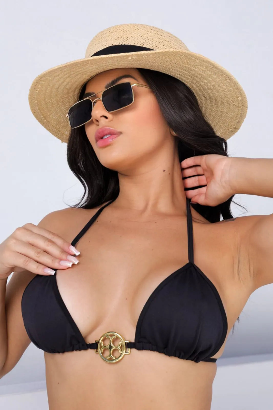 Biquini Marquinha Ivete - Preto Suplex - Loja de Roupa Feminina - Eleganza Style