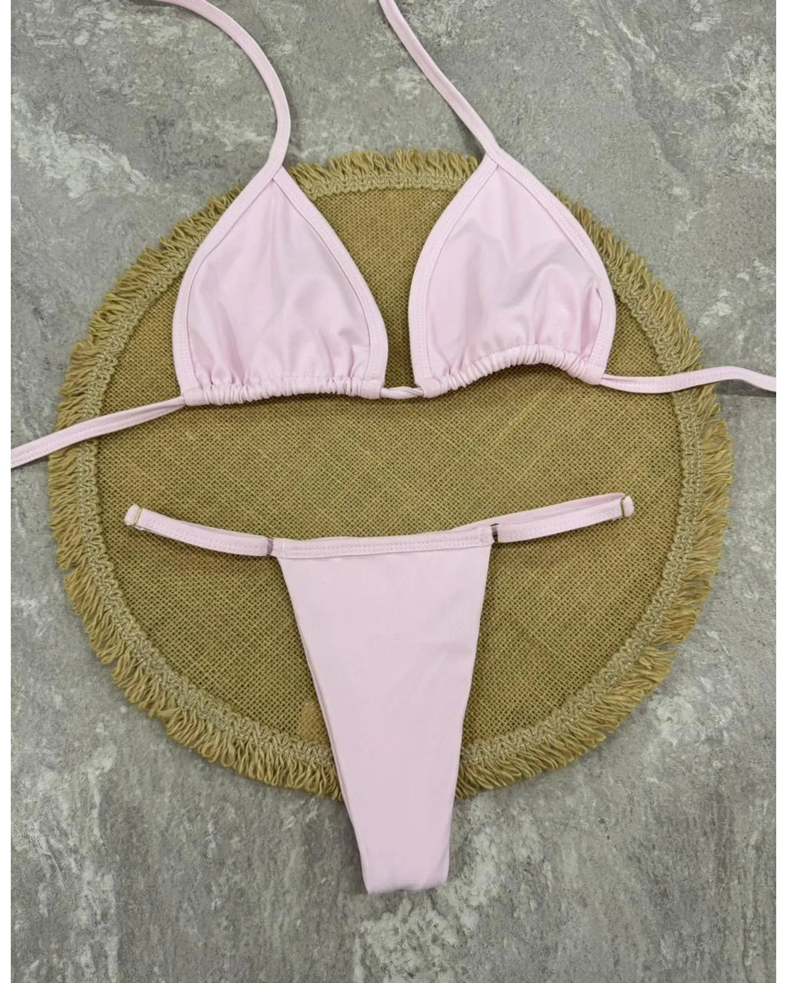 Biquini Marquinha Verano - Rosa Claro - Poliamida - Loja de Roupa Feminina - Eleganza Style