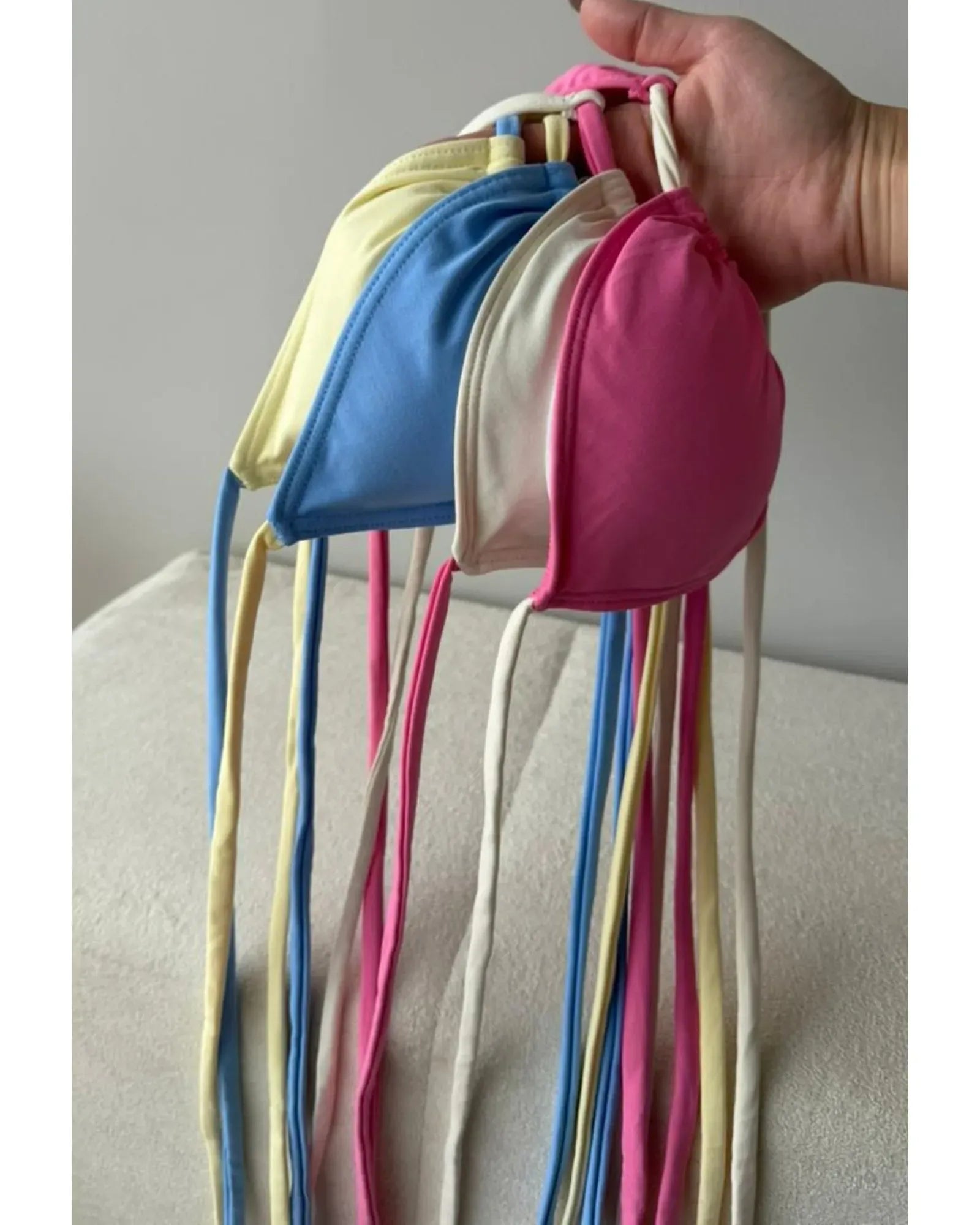 Biquini Verano - Azul com Amarelo - Poliamida - Loja de Roupa Feminina - Eleganza Style