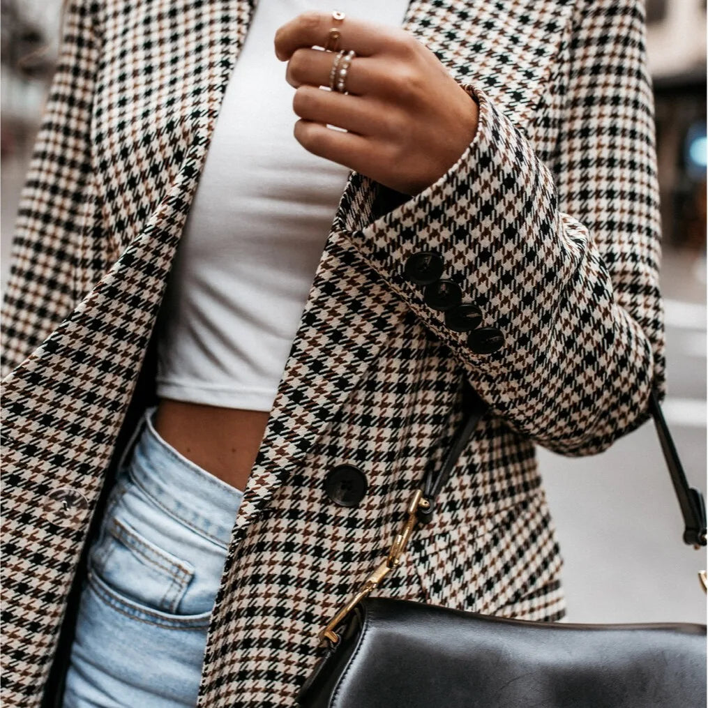 Blazer Feminino de Algodão Para o Inverno , Loja de Roupa Feminina Blazer Inglaterra - Eleganza Style