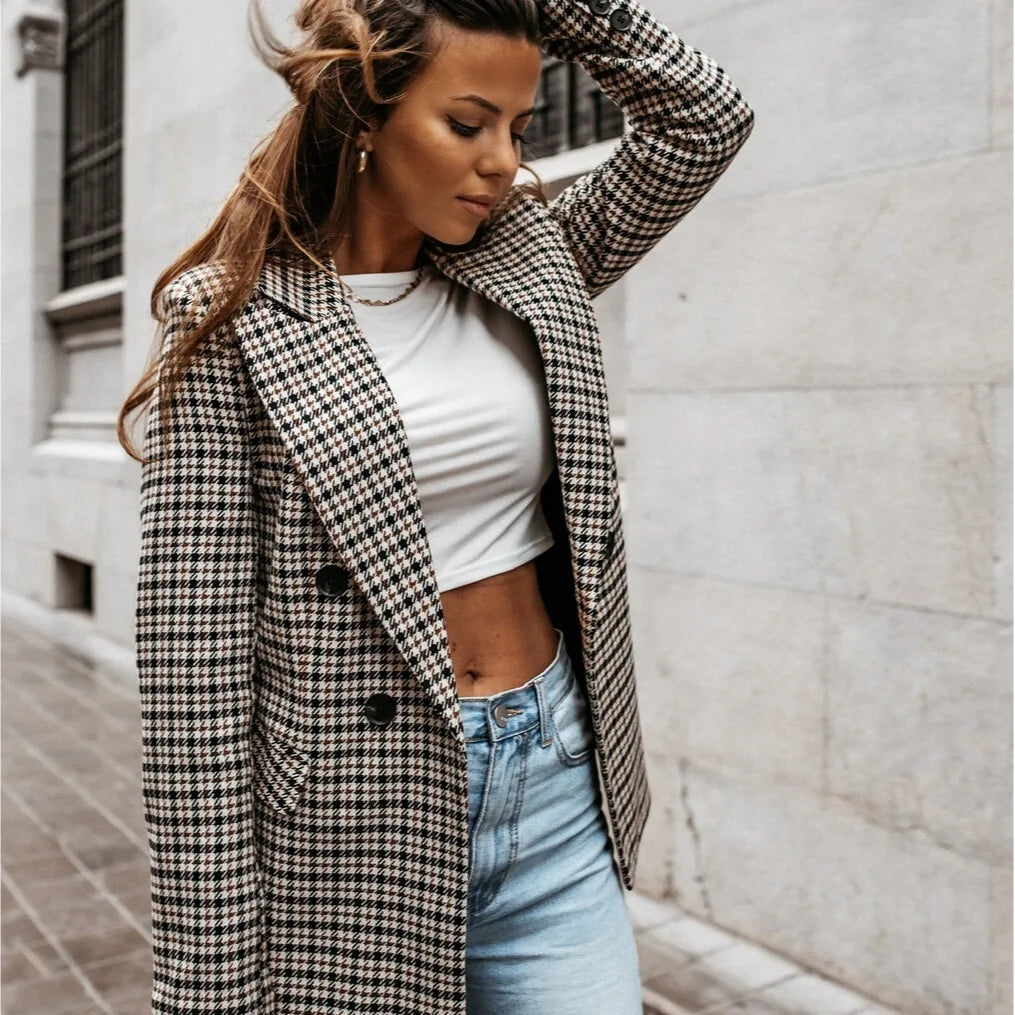 Blazer Feminino de Algodão Para o Inverno , Loja de Roupa Feminina Blazer Inglaterra - Eleganza Style