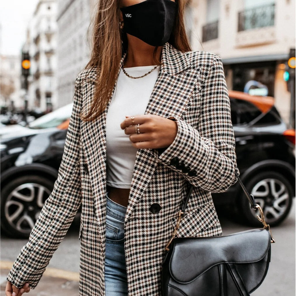 Blazer Feminino de Algodão Para o Inverno , Loja de Roupa Feminina Blazer Inglaterra - Eleganza Style