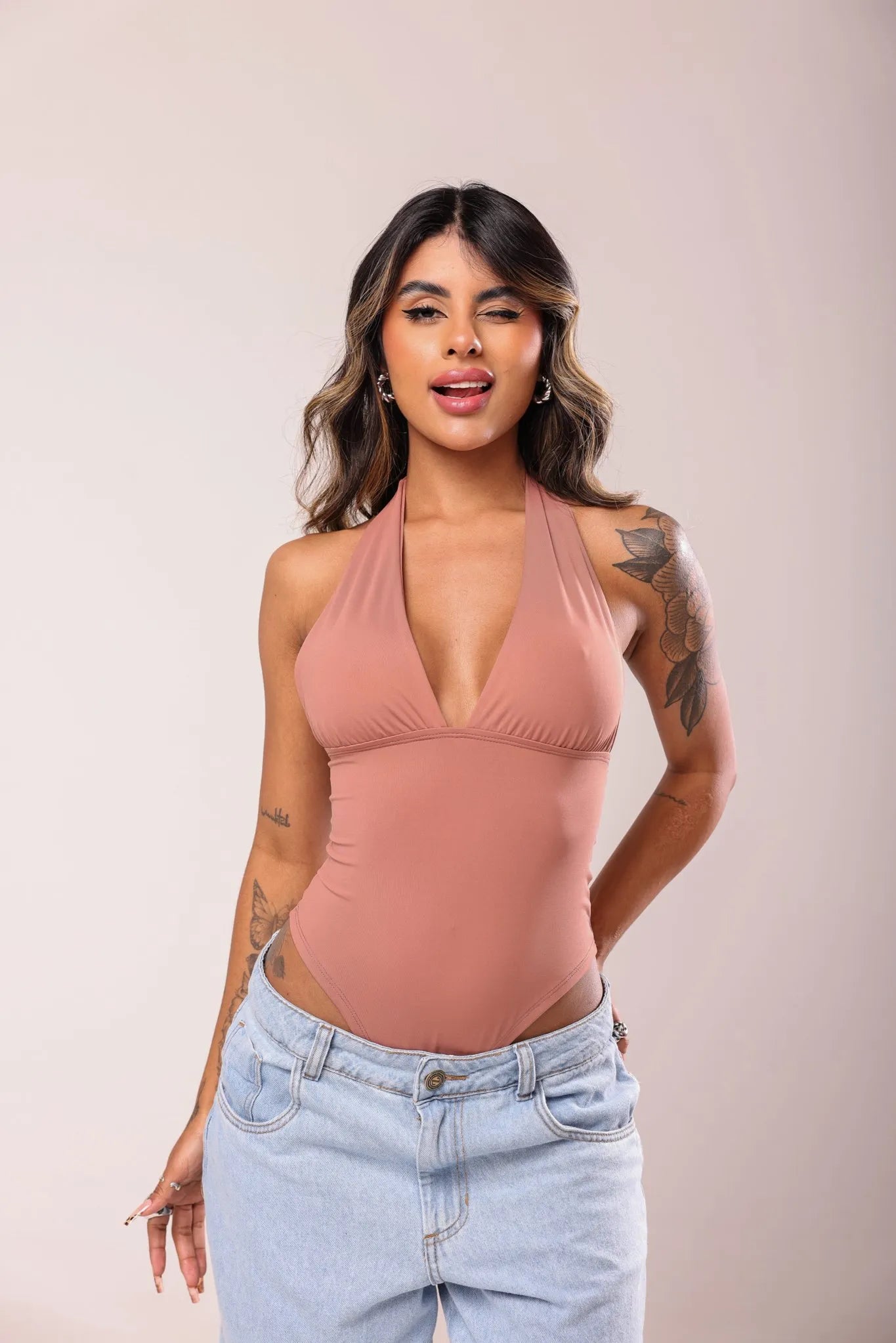 Body Gringo Poliamida Feminino Varias Amarrações - Safira - Loja de Roupa Feminina - Eleganza Style