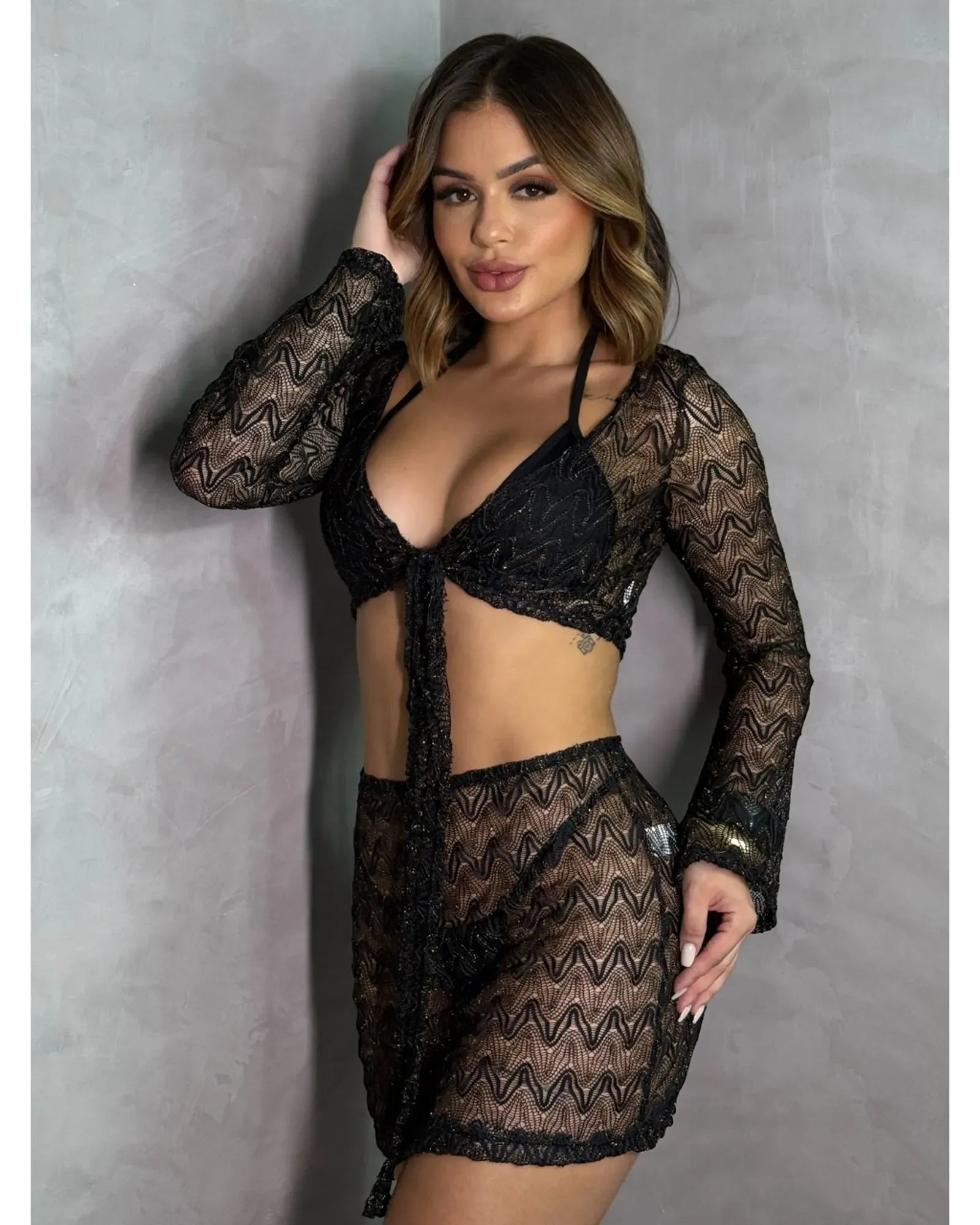 Conjunto Saida De Praia Top + Saia - Lux - Loja de Roupa Feminina - Eleganza Style