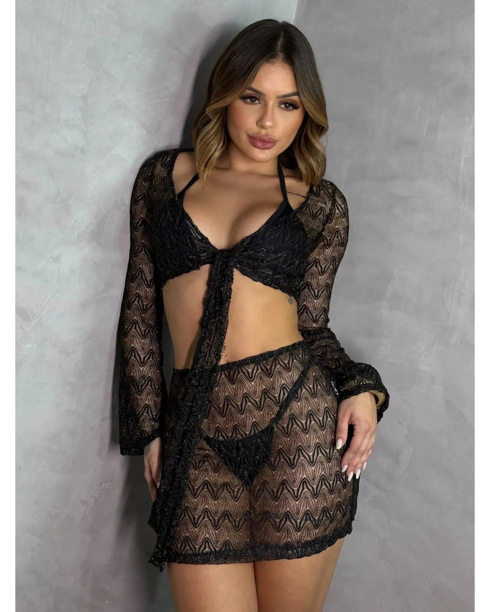 Conjunto Saida De Praia Top + Saia - Lux - Loja de Roupa Feminina - Eleganza Style