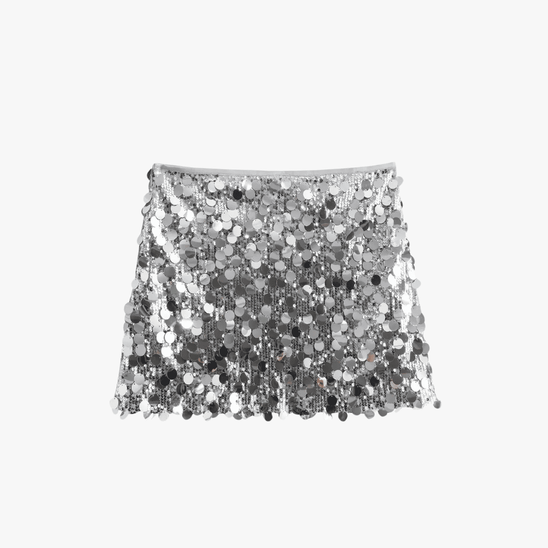Mini Saia com Paêtes e Lantejoulas - Shine - Loja de Roupa Feminina - Eleganza Style