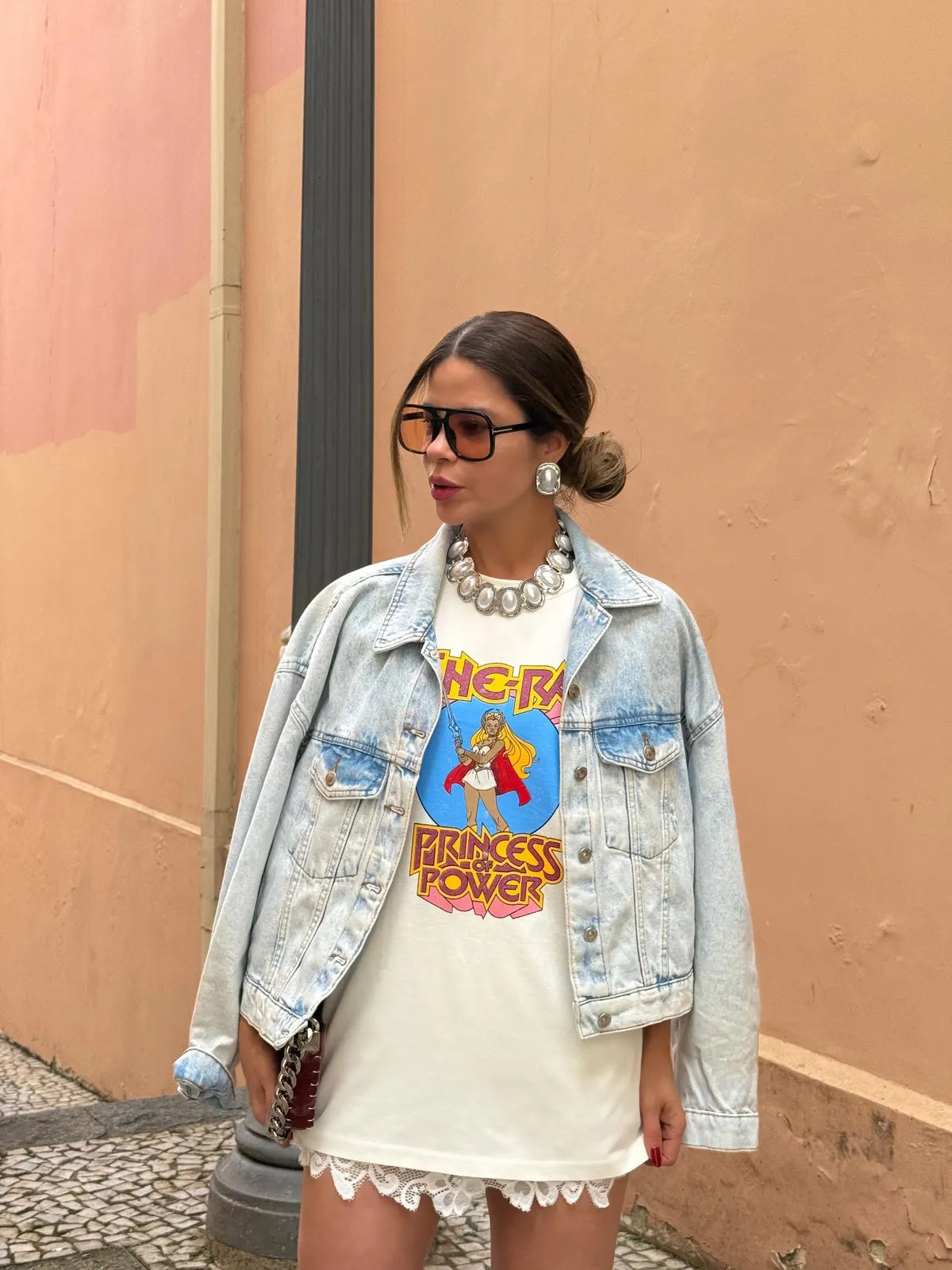 T-Shirt Camisa Oversize Basica Estampada - She-Ra Princess Of Power- Loja de Roupa Feminina - Eleganza Style