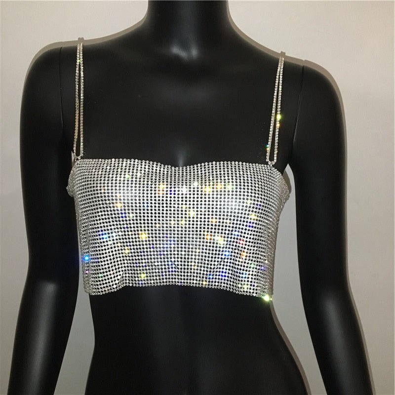Top em Strass Brilhante - Melissa - Loja de Roupa Feminina - Eleganza Style