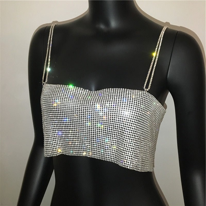 Top em Strass Brilhante - Melissa - Loja de Roupa Feminina - Eleganza Style