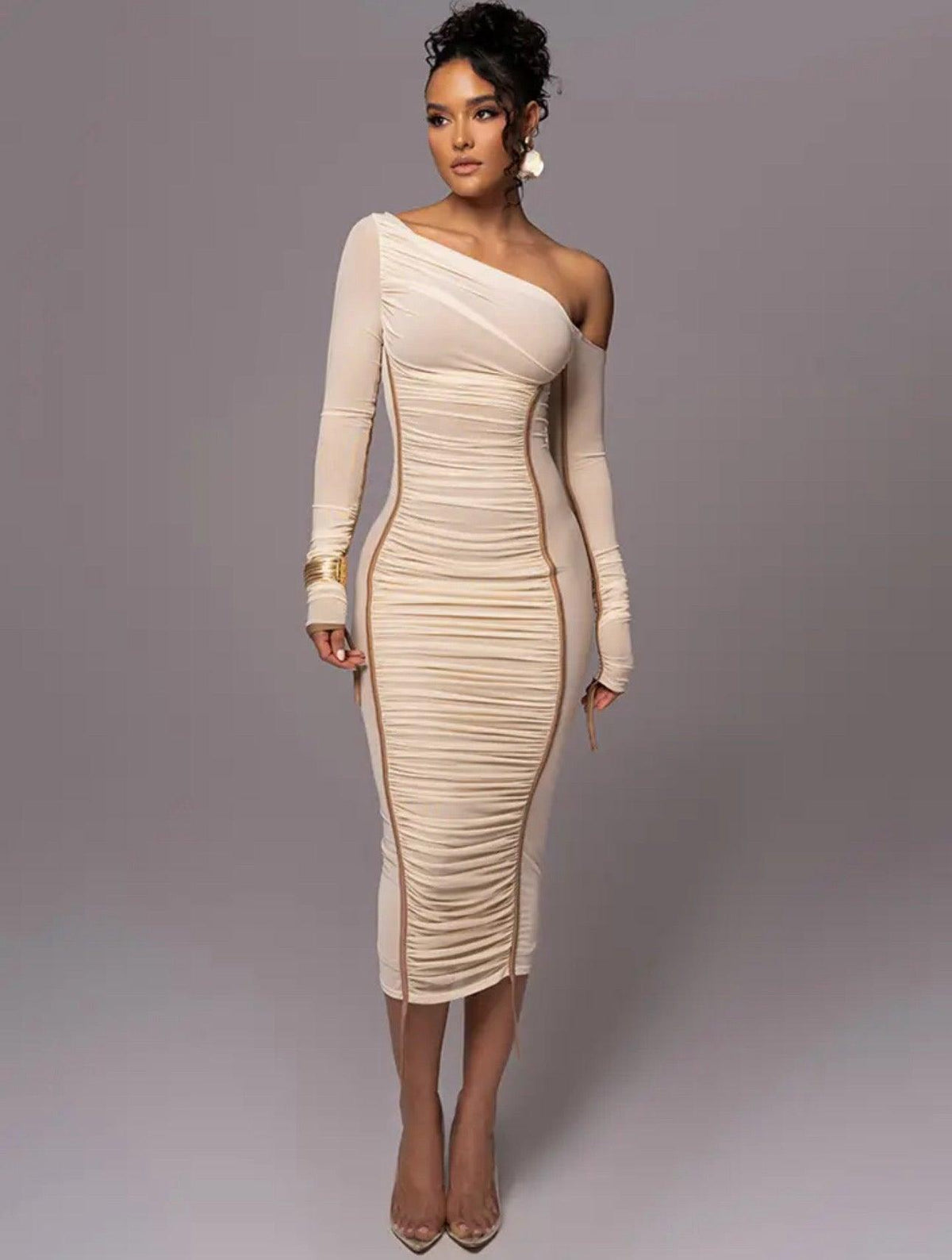 Vestido Elegante - Becca - Branco - Loja de Roupa Feminina - Eleganza Style