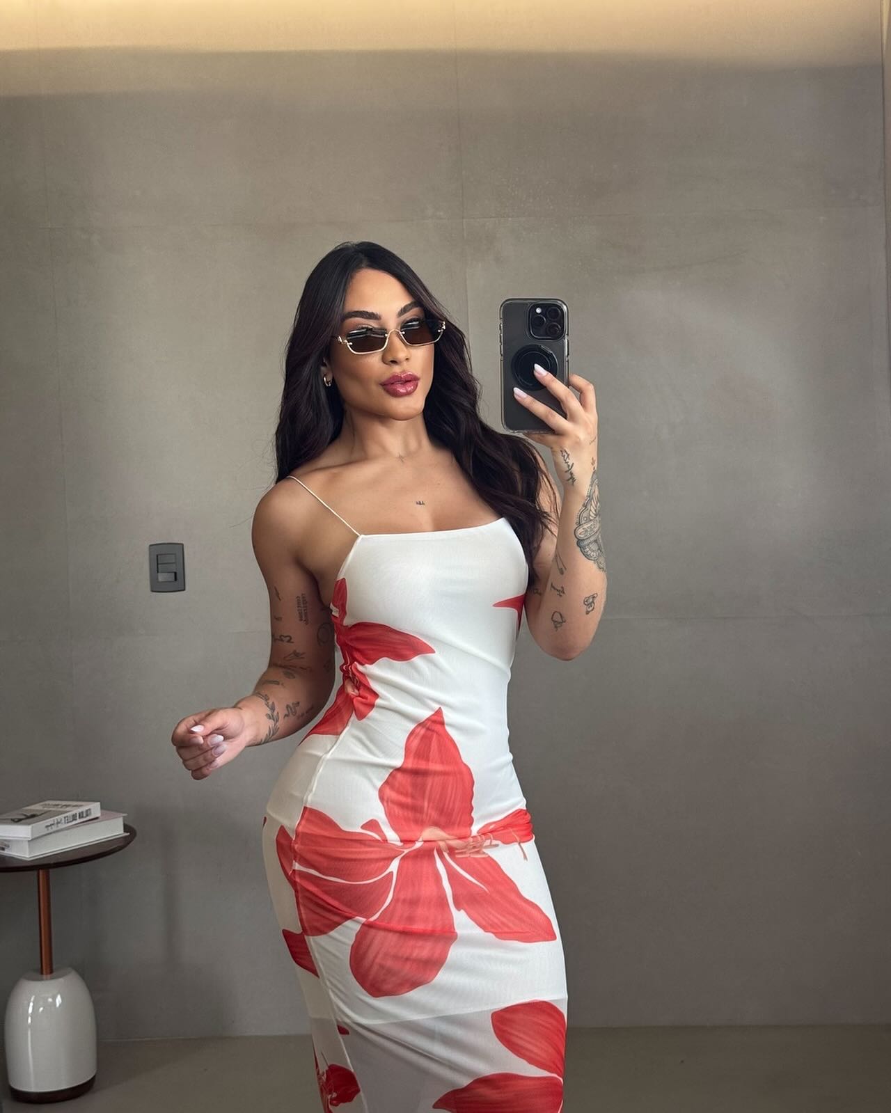 Vestido Longo Floral Tule - Loja de Roupa Feminina - Eleganza Style