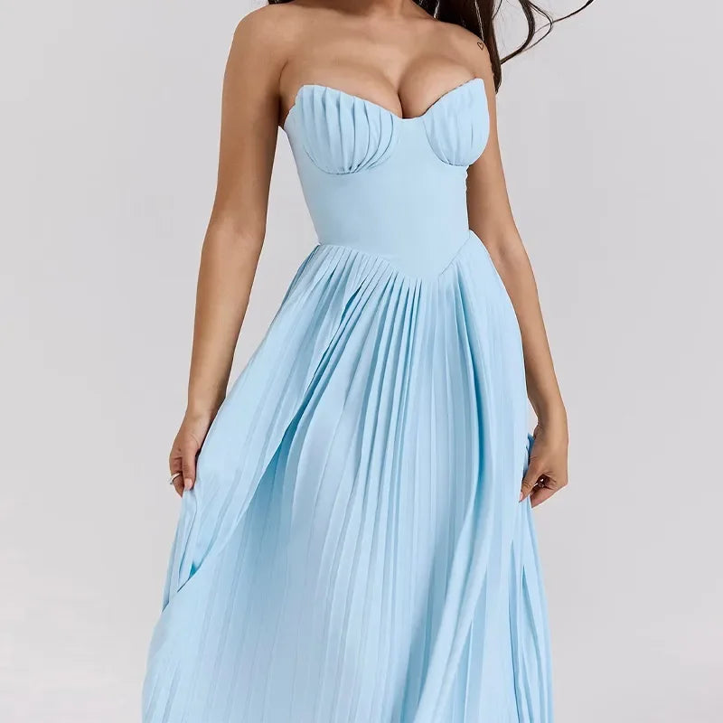 Vestido Longo Plissado - Mermaid - Loja de Roupa Feminina - Eleganza Style