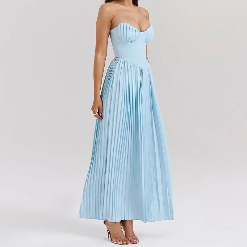 Vestido Longo Plissado - Mermaid - Loja de Roupa Feminina - Eleganza Style