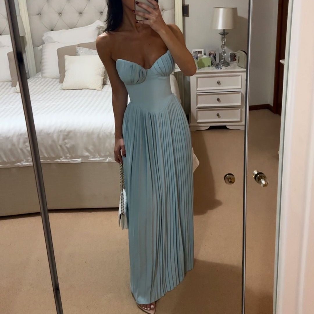 Vestido Longo Plissado - Mermaid - Loja de Roupa Feminina - Eleganza Style