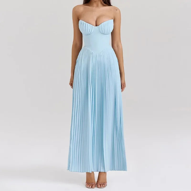 Vestido Longo Plissado - Mermaid - Loja de Roupa Feminina - Eleganza Style