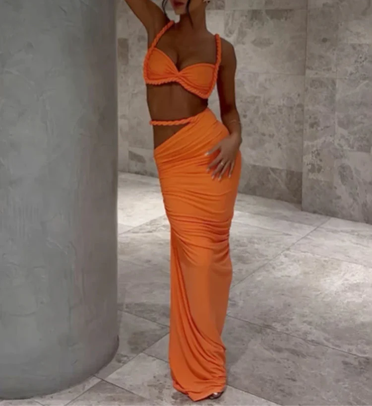 Vestido Longo Plissado - Vera - Loja de Roupa Feminina - Eleganza Style