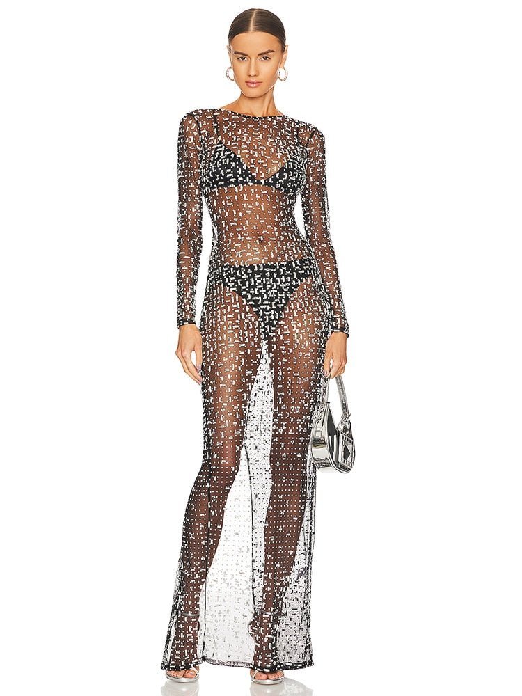 Vestido Segunda Pele Com Strass - Simone - Loja de Roupa Feminina - Eleganza Style