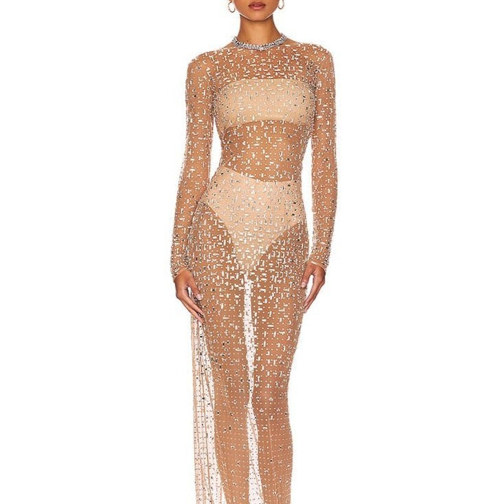 Vestido Segunda Pele Com Strass - Simone - Loja de Roupa Feminina - Eleganza Style