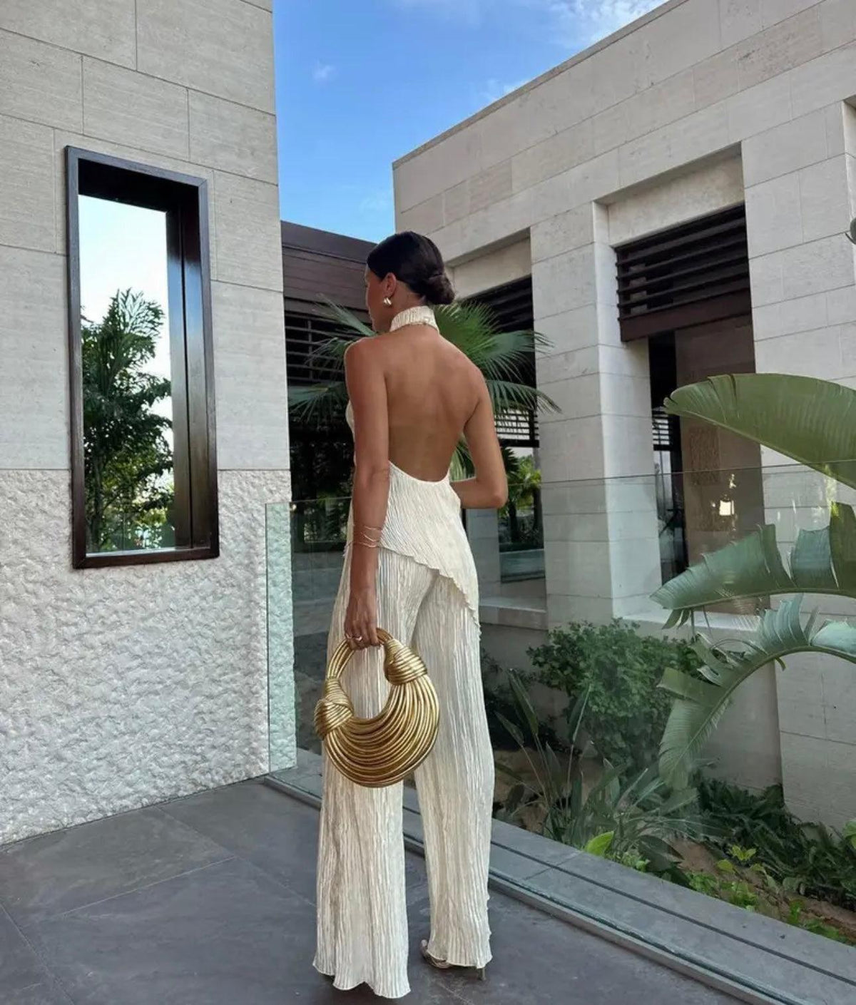 Conjunto Feminino Blusa e Calça, Branco, loja de roupa feminina eleganza style - Conjunto Ava - Eleganza Style