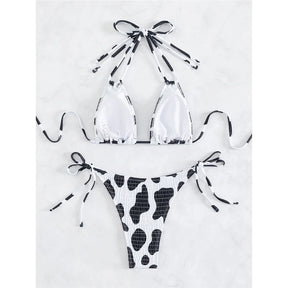 Biquini Elegante Estampado Preto e branco, Loja de Roupa Feminina eleganza style, Biquíni Moo - Eleganza Style