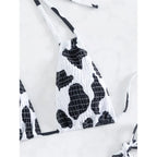 Biquini Elegante Estampado Preto e branco, Loja de Roupa Feminina eleganza style, Biquíni Moo - Eleganza Style