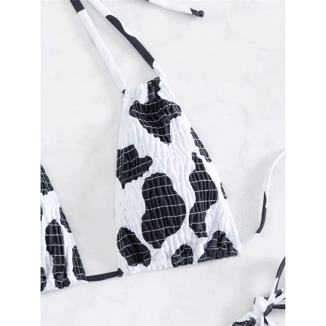 Biquini Elegante Estampado Preto e branco, Loja de Roupa Feminina eleganza style, Biquíni Moo - Eleganza Style