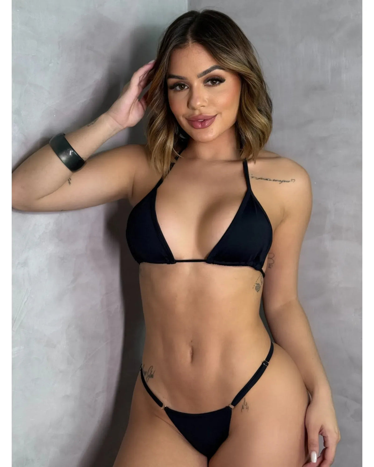 Biquini Marquinha Verano - Preto - Poliamida - Loja de Roupa Feminina - Eleganza Style