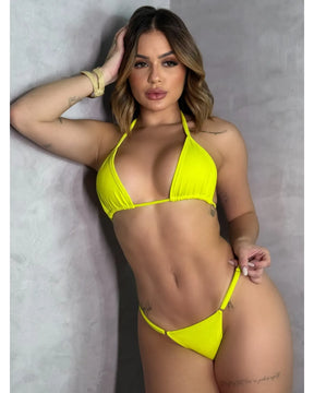 Biquini Marquinha Verano - Verde Limão - Poliamida - Loja de Roupa Feminina - Eleganza Style