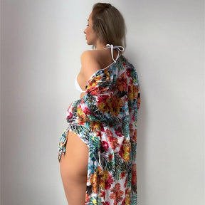 Biquini e Saída de Praia Elegante Estampado Floral, Loja de Roupa Feminina eleganza style, Biquíni Agatha - Eleganza Style