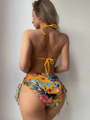 Biquini e Saída de Praia Elegante Estampado Floral, Loja de Roupa Feminina eleganza style, Biquíni Agatha - Eleganza Style