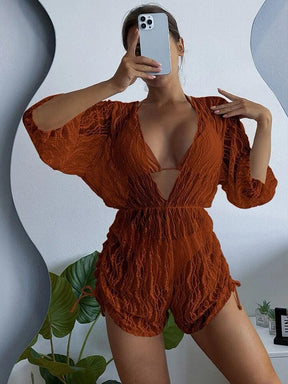 Biquini e saída de praia, Bronze,  loja de roupa feminina eleganza style, Biquíni Bellatriz - Eleganza Style 