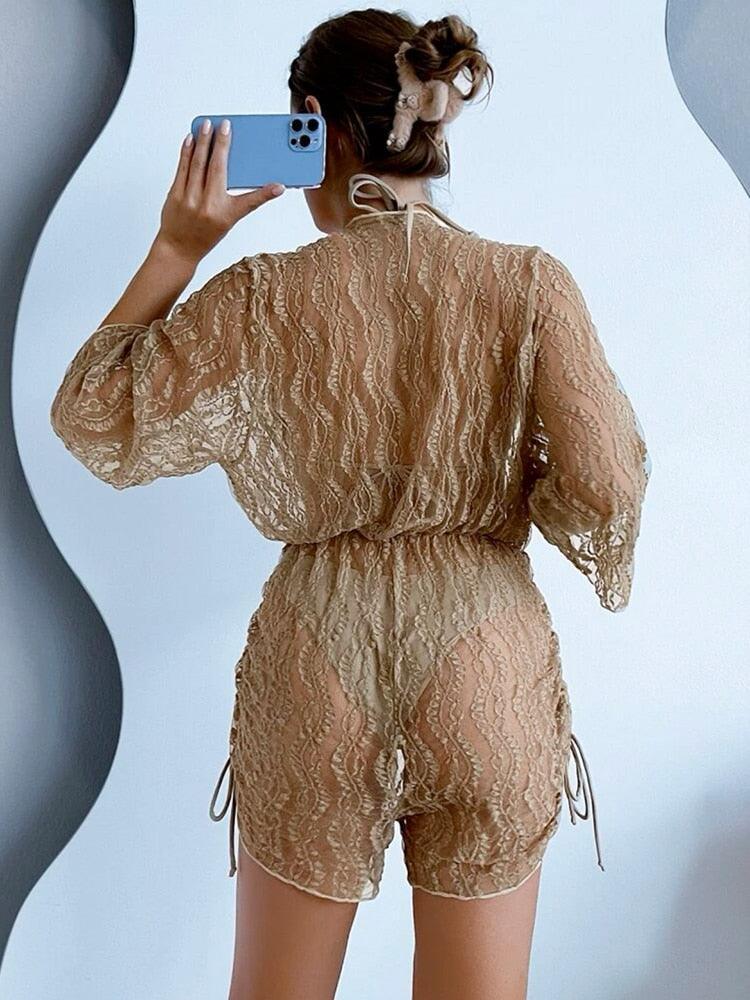 Biquini e saída de praia, Caqui,  loja de roupa feminina eleganza style, Biquíni Bellatriz - Eleganza Style 