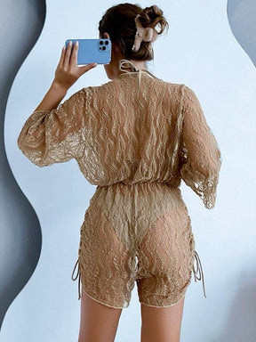 Biquini e saída de praia, Caqui,  loja de roupa feminina eleganza style, Biquíni Bellatriz - Eleganza Style 
