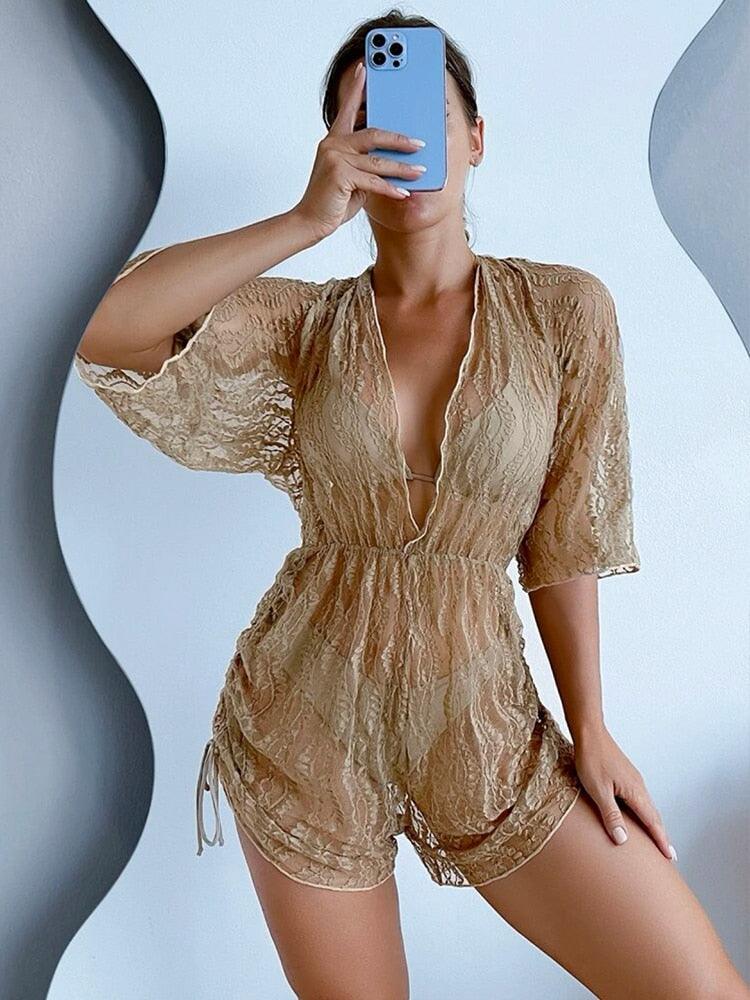 Biquini e saída de praia, Caqui,  loja de roupa feminina eleganza style, Biquíni Bellatriz - Eleganza Style 
