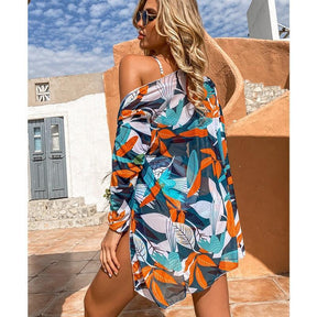 Biquini e saída de praia Estampado Floral, loja de roupa feminina eleganza style, Biquíni Vibes - Eleganza Style