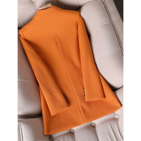 Blazer Feminino Com Bolso Lateral e Botões, Laranja, loja de roupa feminina eleganza style, Blazer York - Eleganza Style 