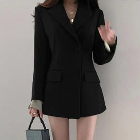 Blazer Feminino Com Bolso Lateral e botões, Preto, loja de roupa feminina eleganza style, Casaco Nova - Eleganza Style