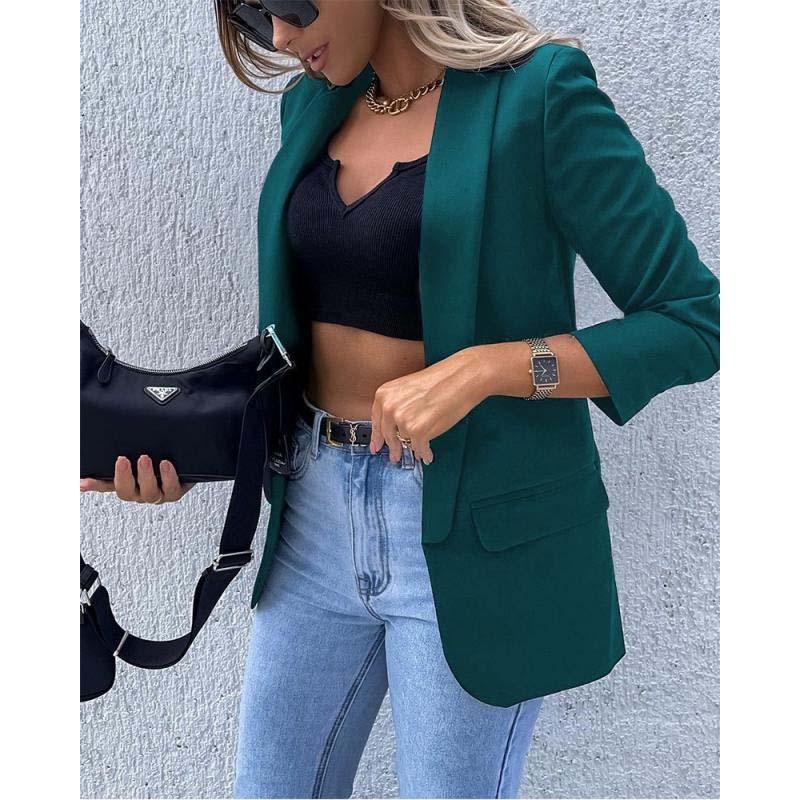 Blazer Feminino Com Bolso Lateral, verde, loja de roupa feminina eleganza style, Blazer Medina - Eleganza Style 
