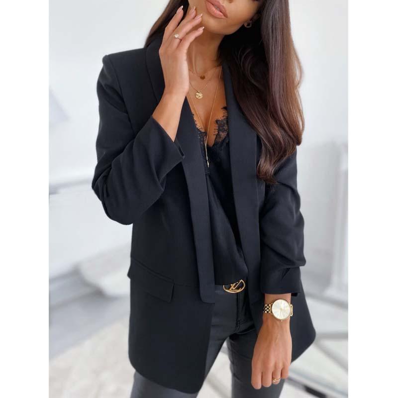 Blazer Feminino Com Bolso Lateral, Preto, loja de roupa feminina eleganza style, Blazer Medina - Eleganza Style 