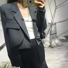 Blazer Feminino Para o Inverno - Lily - Cinza - Loja de Roupa Feminina - Eleganza Style
