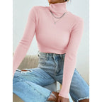 Blusa Cacharrel Gola Alta Manga Longa - Loja de Roupa Feminina - Eleganza Style