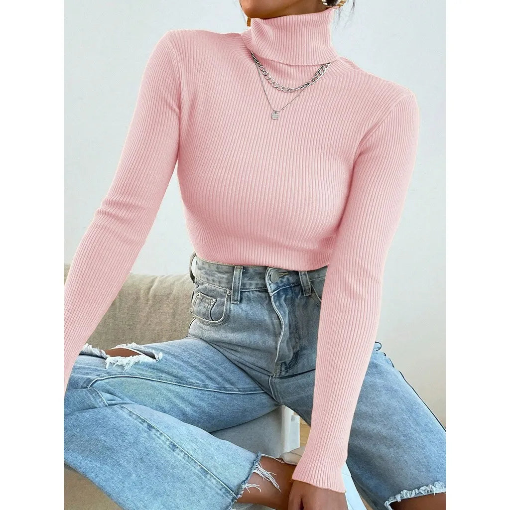 Blusa Cacharrel Gola Alta Manga Longa - Loja de Roupa Feminina - Eleganza Style