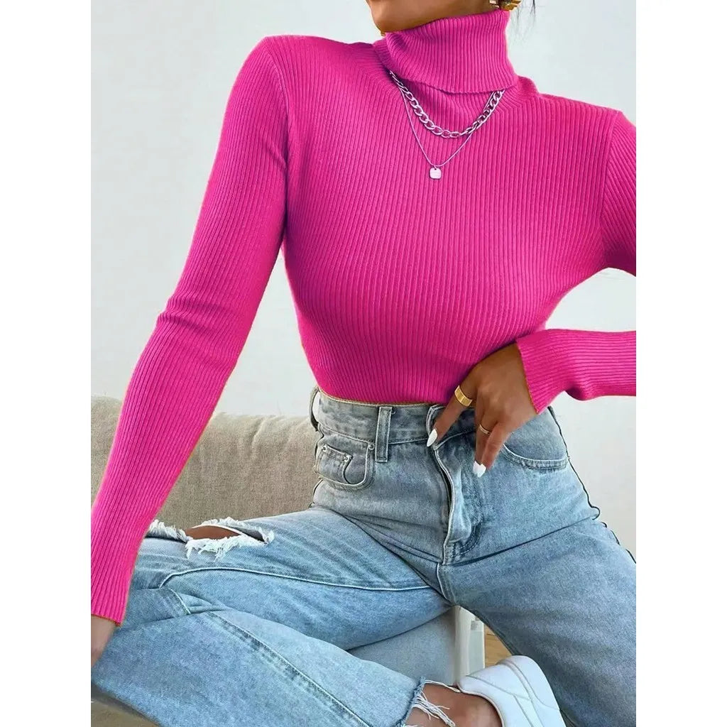 Blusa Cacharrel Gola Alta Manga Longa - Loja de Roupa Feminina - Eleganza Style