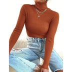 Blusa Cacharrel Gola Alta Manga Longa - Loja de Roupa Feminina - Eleganza Style