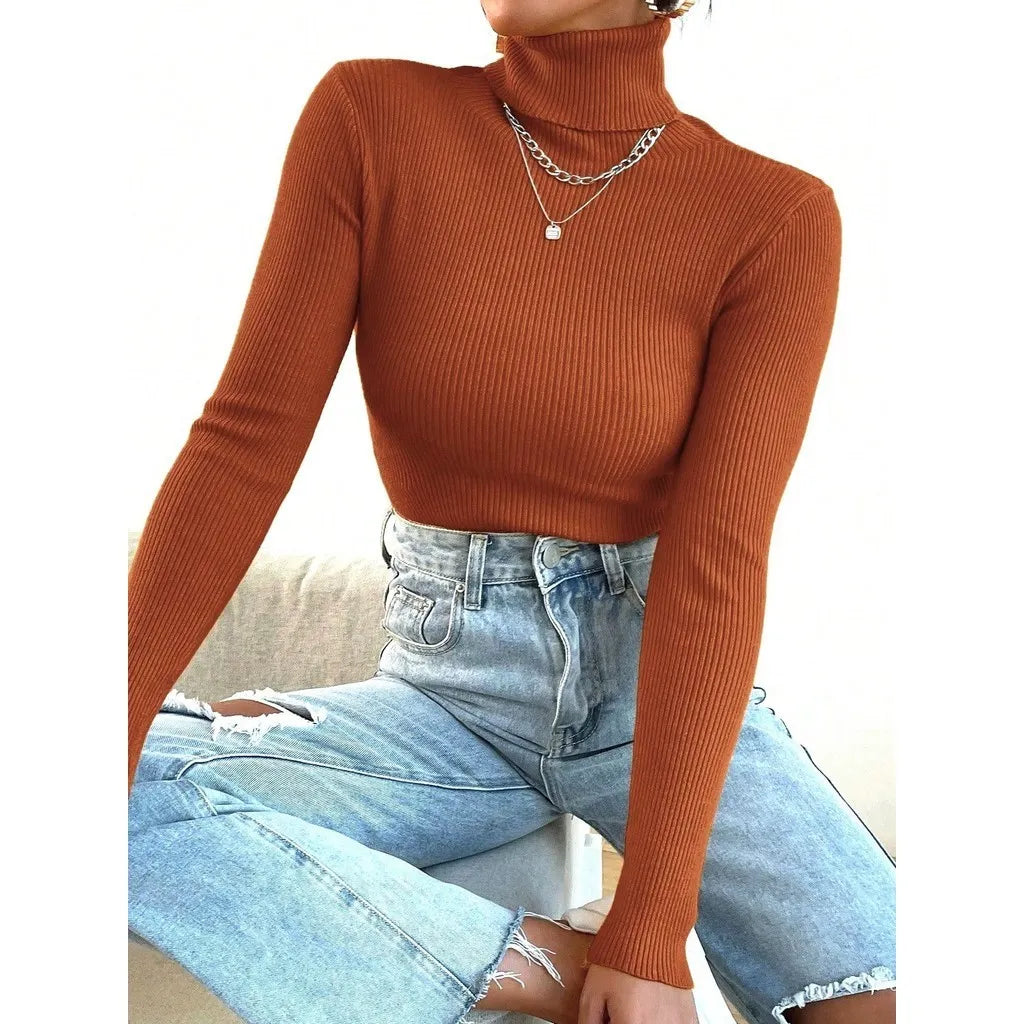 Blusa Cacharrel Gola Alta Manga Longa - Loja de Roupa Feminina - Eleganza Style