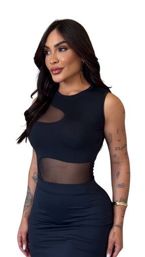 Body Feminino Gringo Suplex e Tule - Lya - Loja de Roupa Feminina - Eleganza Style