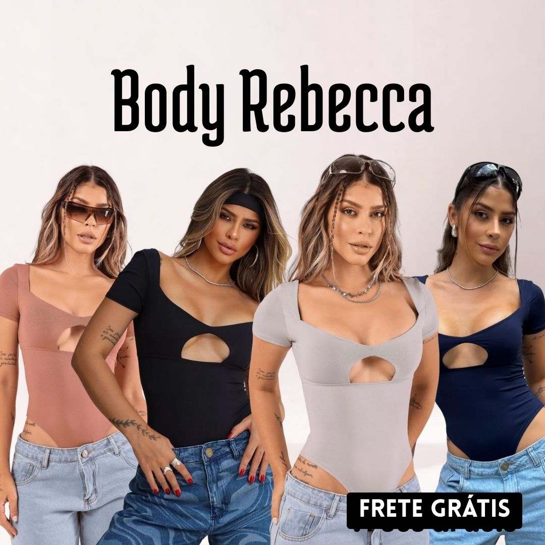 Body Gringo Poliamida Feminino Manga - Rebecca - Loja de Roupa Feminina - Eleganza Style