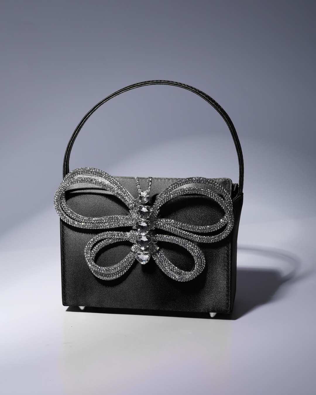 Bolsa Com Strass Buttlerfly Borboleta Preta - Loja de Roupa Feminina - Eleganza Style