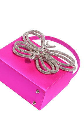 Bolsa Com Strass Buttlerfly Borboleta Rosa - Loja de Roupa Feminina - Eleganza Style