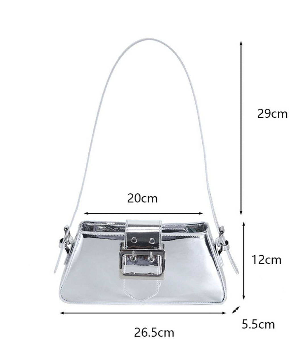 Bolsa de Ombro - Silver - Loja de Roupa Feminina - Eleganza Style